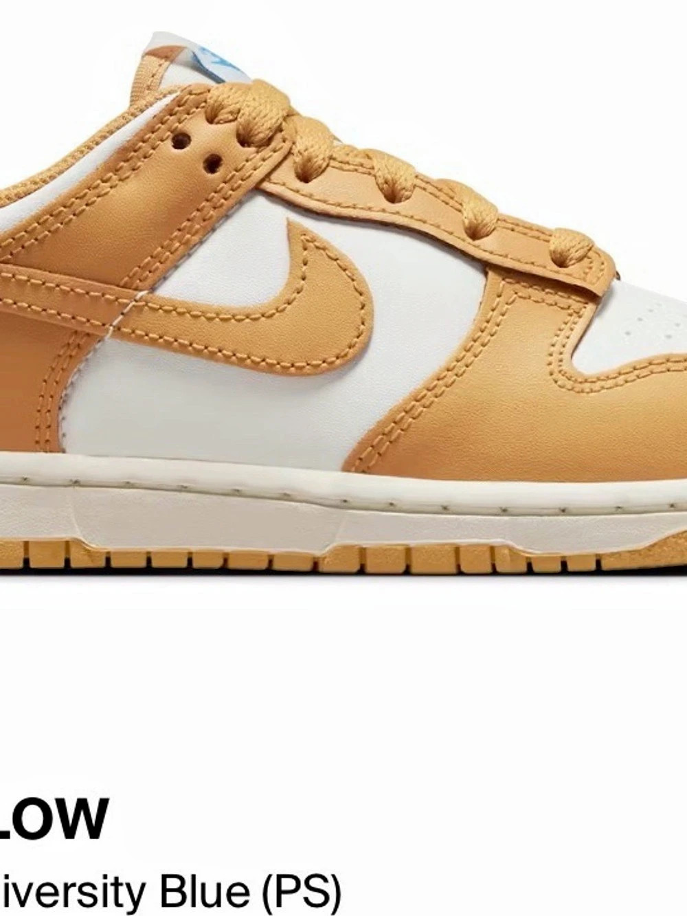 Nike Dunk Low (TD) Sneakers Brown & White Girls US 10c